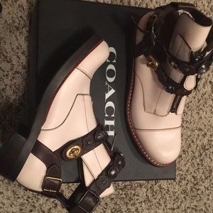 Coach leather boots